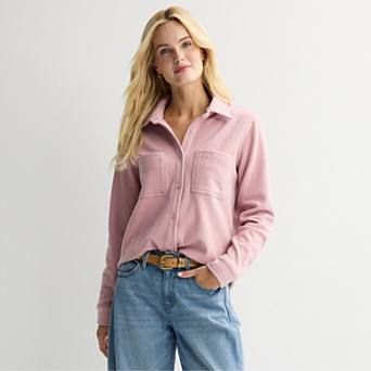 Women's Sonoma Goods For Life® Knit Plaid Shirt