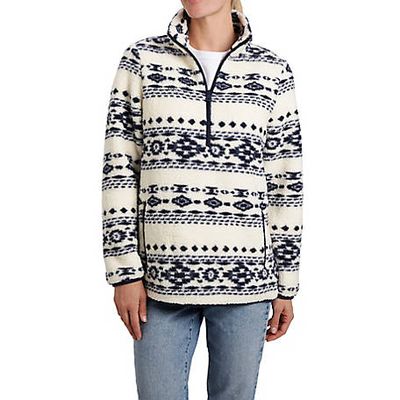 Vintage Threads Women's Printed Half Zip Sherpa