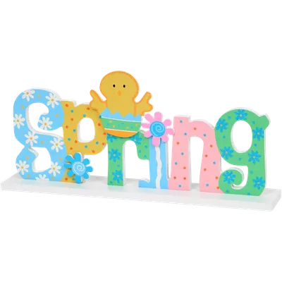 Dřevěná jarní/velikonoční dekorace