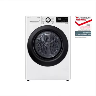 LG - Asciugatrice RH90V9AVBN 9 Kg Classe A+++-Bianca