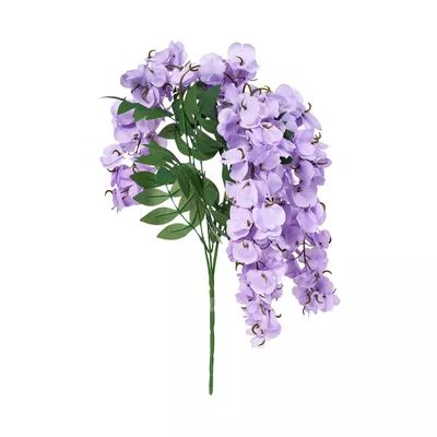 Faux Wisteria Bunch White/Purple