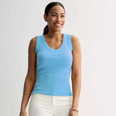 Women's Sonoma Goods For Life® Rib V-Neck Tank Top