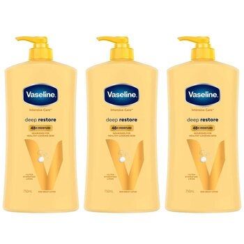 Vaseline Intensive Care Deep Restore Body Lotion 3 x 750ml