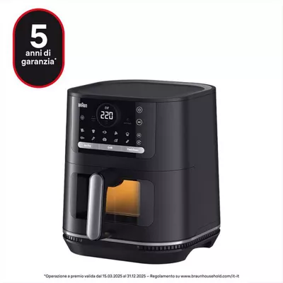 BRAUN - Friggitrice ad aria MultiFry 5 HF5073-NERO