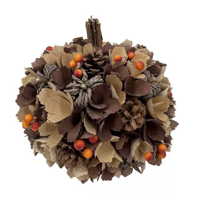 Celebrate Together™ Fall Mixed Wood Curl Pumpkin Table Decor