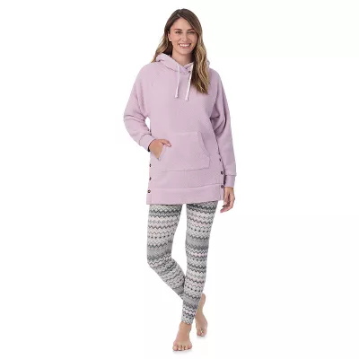 Women's Cuddl Duds® Fleece Hooded Tunic Pajama Top & Pajama Bottoms Set