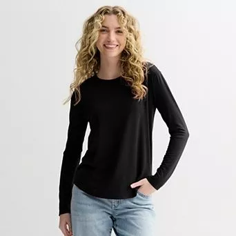 Juniors' SO® Long Sleeve Crewneck Tee