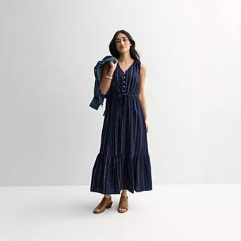 Women's Sonoma Goods For Life® Femme Button Bodice Maxi Dress