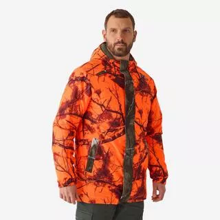 SOLOGNAC Giacca caccia posta 100 TREEMETIC calda impermeabile fluo