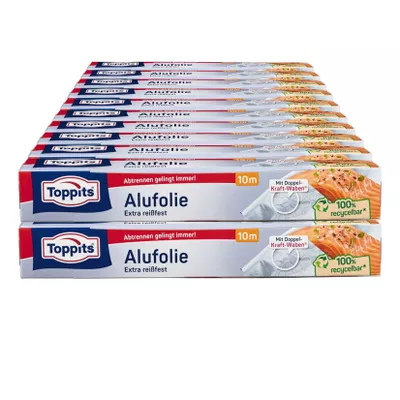 Toppits Alufolie 10m, 20er Pack