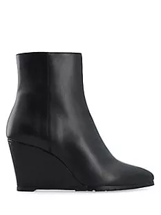 Biatna Point-Toe Wedge-Heel Ankle Boots