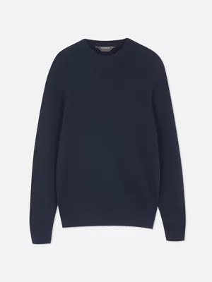 Jersey texturizado de cuello redondo