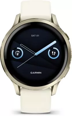 Montre sport GARMIN Venu 4 Sport et santé GPS AMOLED BT Wi-Fi 41 mm Gris / Beige