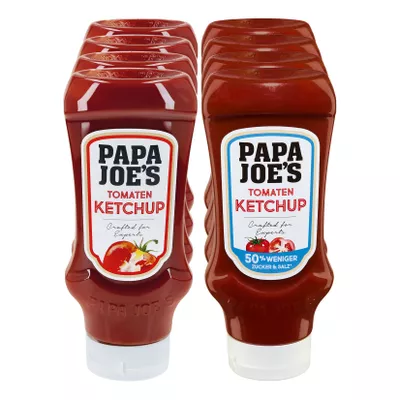 Papa Joe`s Tomaten Ketchup 500 ml, verschiedene Sorten, 8er Pack