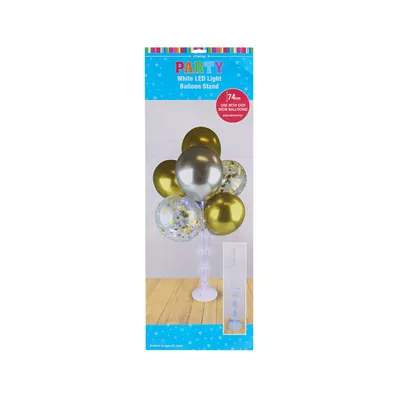 Balloon Stand LED Light White 74cm