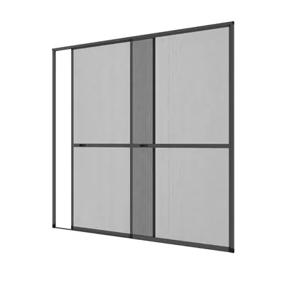 Insektenschutz-Alu-Doppelschiebetür Comfort 240x240 cm, anthrazit