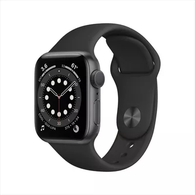 Restored Apple Watch Series 6 (GPS, 40mm) - Space Gray Aluminum Case - Black Sport Band (Refurbished)