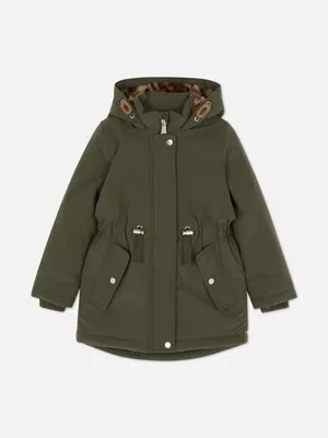 1,5-8 años | Parka forrada con estampado de leopardo