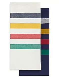 Multistripe Set of 2 Tea Towels