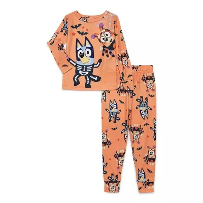 Bluey Toddlers' Halloween Pajama Top and Pants Set, 2-Piece, Sizes 12M-5T