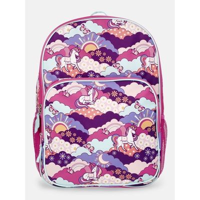 Wonder Nation Kids' 17" Unicorn Fields Backpack, Magenta