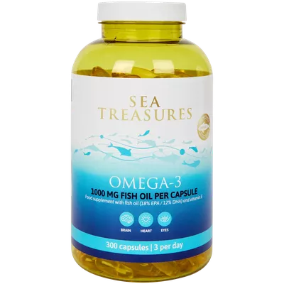 Kapsle s rybím olejem omega-3 1 000 mg