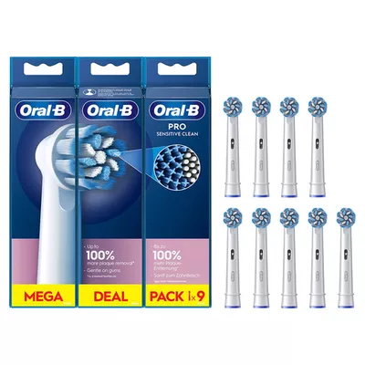 Oral-B Testine Di Ricambio Pro Sensitive Clean, Confezione Da 9 Testin