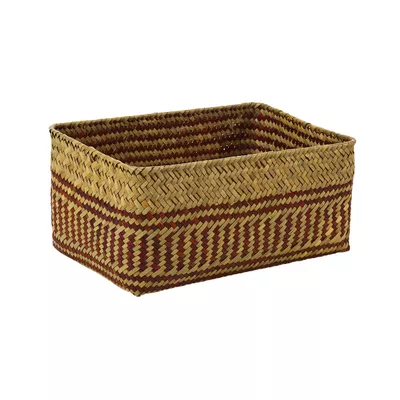 Coloured Woven Straw Basket S Assorted
