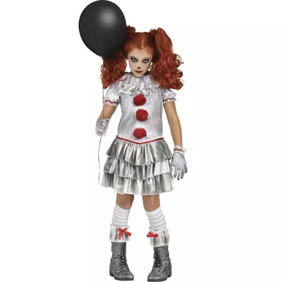 Carnevil Clown Halloween Costume for Children, Girls Size S (6), by Fun World