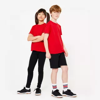 T-shirt bambino ginnastica regular fit cotone rossa