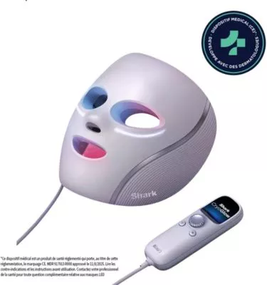 Masque LED SHARK CryoGlow avec rafraîchissement du contour des yeux Lilas