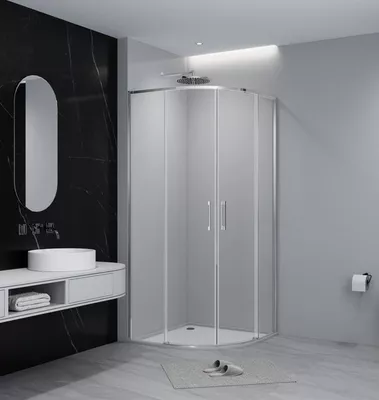 MAMPARA DE DUCHA CURVA TEKA INCA SLIM 80X80CM CROMO