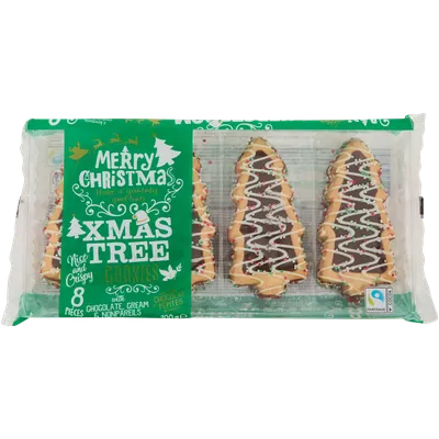 Vánoční stromečkové sušenky s čokoládou