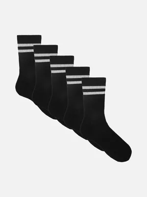 Pack de 5 pares de calcetines altos a rayas