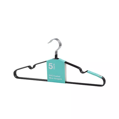 Pvc Coated Clothes Hangers 5pk