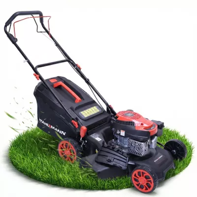 STAHLMANN Rasenmäher Benzin mit Antrieb BR460 – 5,4PS (4,0kW) 170ccm mit Antrieb, 46cm Schnittbreite, Mulchen, Schnitthöhenverstellung