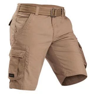 Pantaloncini trekking uomo TRAVEL100 | con cintura rimovibile