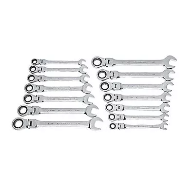 GEARWRENCH Assorted Flex-Head Ratcheting Wrench Set, 14 pc.