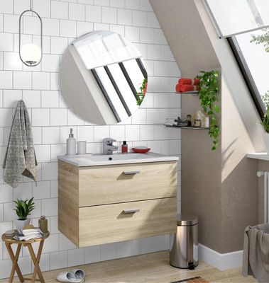 MUEBLE DE BAÑO NEXA ROBLE 70X45CM 2 CAJONES