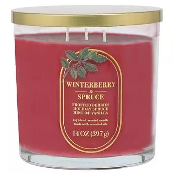 Sonoma Goods For Life® 14-oz. Winter Berry & Spruce Single Pour Candle Jar