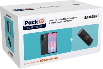 Samsung - Smartphone  Pack A37 5g 128go Graphite + Enceinte Jbl Grip Noir