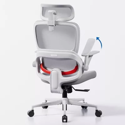 Sihoo B100 Se Office Chair, Dual-Back Ergonomic Chair, 2D Headrest & Flip-up Armrest, Soft Cotton Seat, Mesh Chair for Home Office & Gaming, 300lbs, Gray