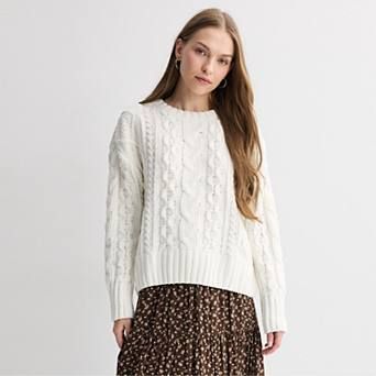 Juniors' SO® Chenille Cable Knit Sweater