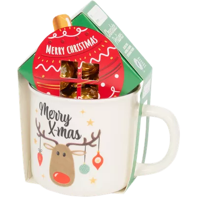 Vánoční hrnek s pralinkami