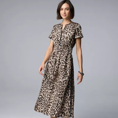 Women's Simply Vera Vera Wang Contrast Midi Dress