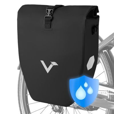 VALKENTAL Fahrradtasche Wasserdichte Gepäckträgertasche reflektierend & sicher 28L - Basic