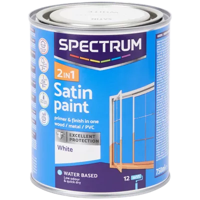 Saténově lesklá barva 2v1 Spectrum Bílá