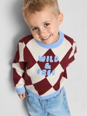 1-9 años | Jersey con rombos Argyle