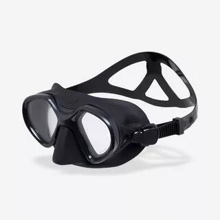 Maschera apnea e pesca in apnea 500 DUAL LV anti fog nera