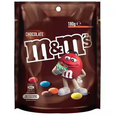 M&M'S Milk Choc Pouch 180g